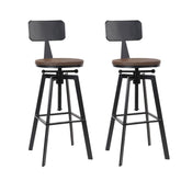 Set of 2 Vintage Bar Stools Retro Kitchen Bar Stool Industrial Chairs Rustic - BSR